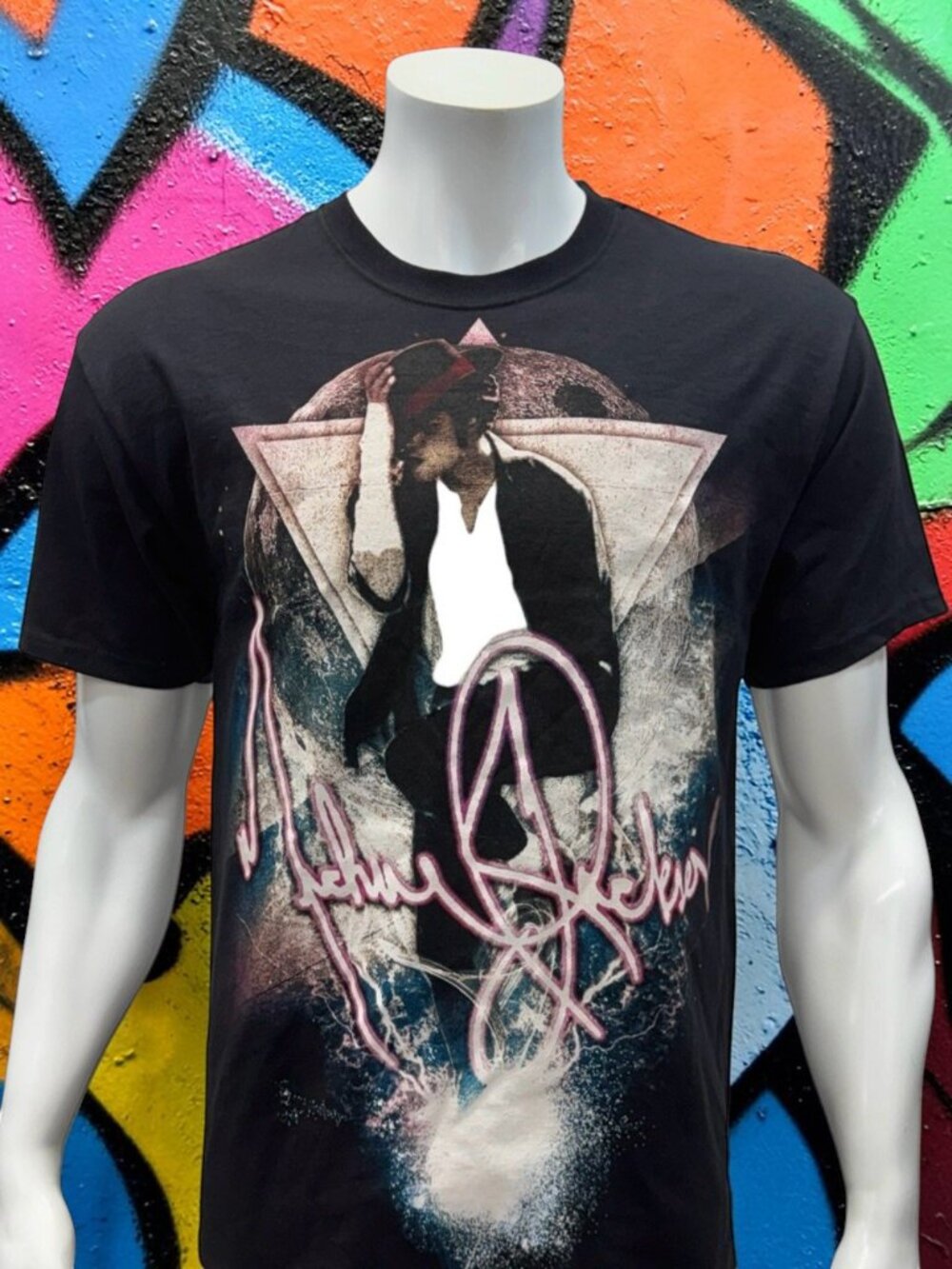 Vintage 2000s Michael Jackson Black Moonwalk - This is It Graphic T-Shirt Medium